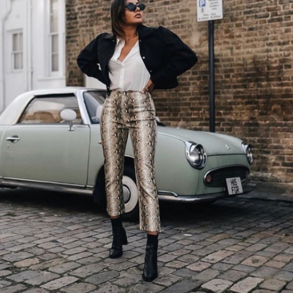 Faux Leather Serpent Pants!